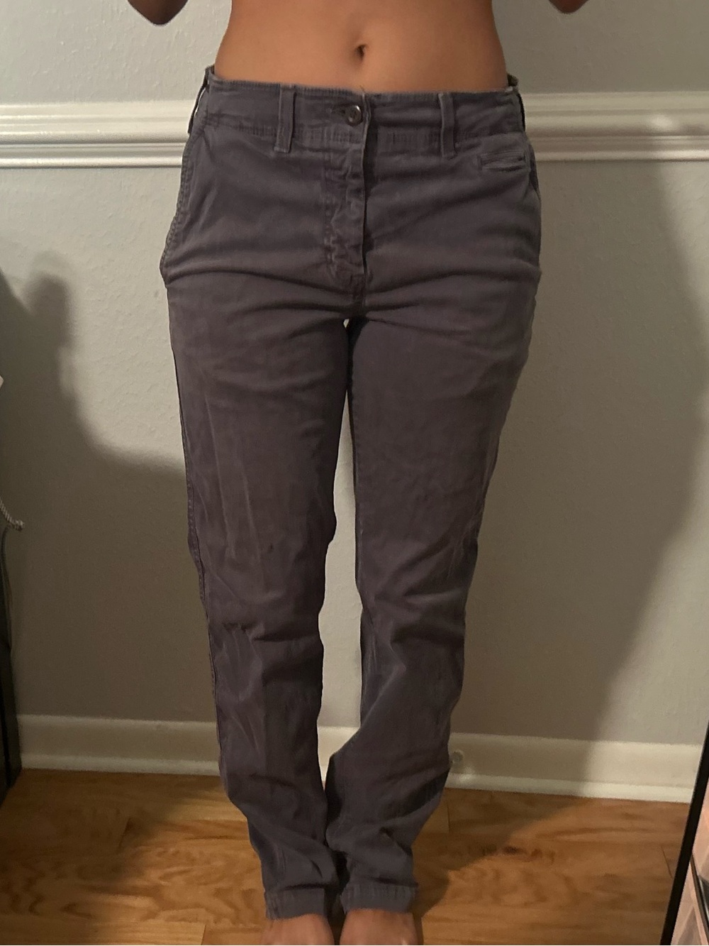 American Eagle Outfitters Straight-Leg Pants in Dusty Mauve